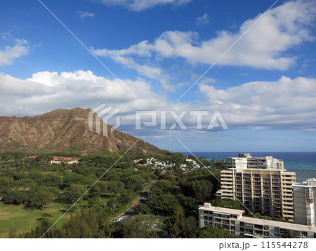 Aerial view of Diamondhead, Kapiolani Park Aerial view of Diamondhead, Kapiolani Park 115544278