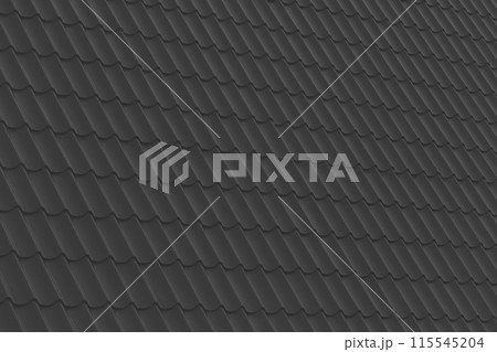 Black Dark Roof Tile House Covering Abstract Pattern Texture Background Home 115545204