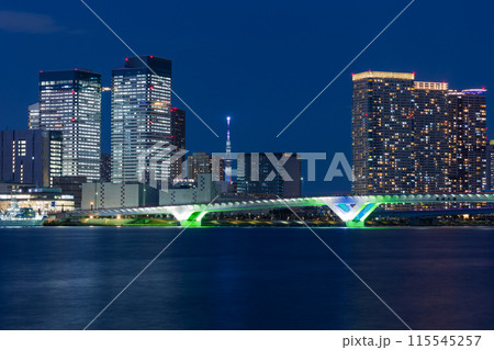 東京夜景 豊洲ぐるり公園からの風景 東京夜景 豊洲ぐるり公園からの風景 115545257