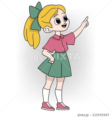 cartoon doodle illustration of school student activities 115545947