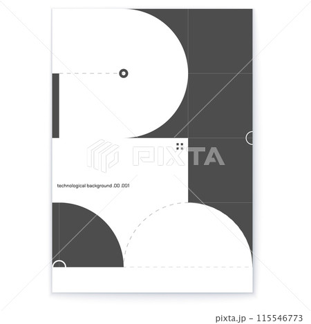 Monochromatic Geometric Shapes. Data matrix. Tech elegance Patterns. 115546773