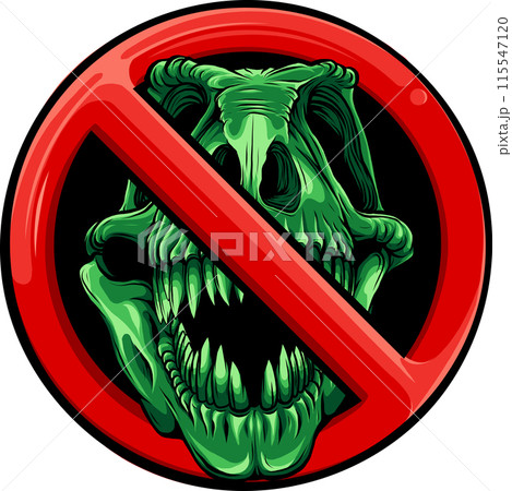 skull of dinosaur tyrannosaurus rex. vector illustration design 115547120