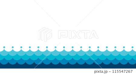 和柄　波　文様　背景 115547267