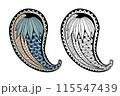 Paisley Design, vector illustration isolated on a white background 115547439