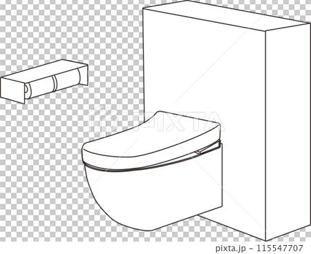 A simple toilet illustration 115547707