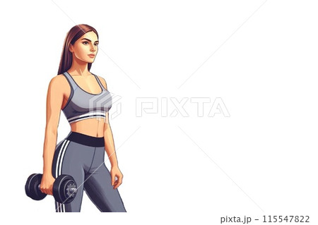 エクササイズをする女性 エクササイズをする女性 115547822