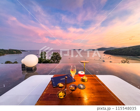 Rooftop bar view in Ao Yon Yai beach in Phuket, Thailand 115548035