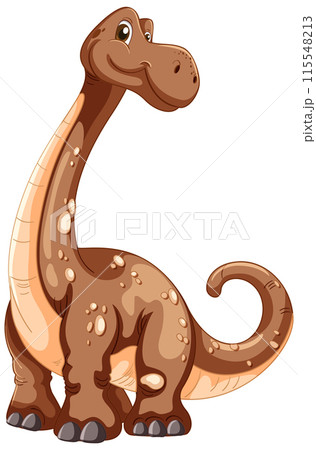 Happy Cartoon Dinosaur Illustration 115548213