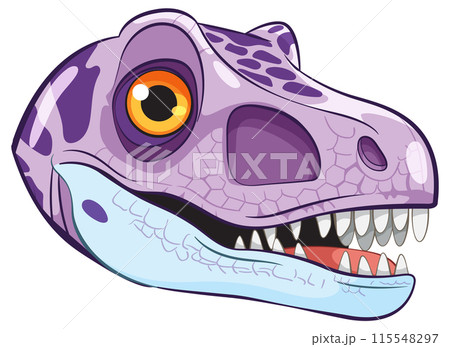 Colorful Dinosaur Head Illustration 115548297