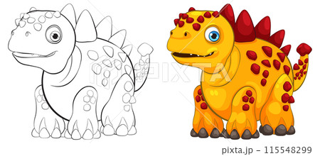 Colorful Dinosaur Illustration 115548299