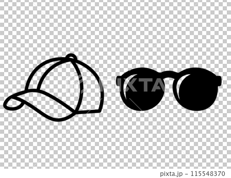 Hat sunglasses icon Hat sunglasses icon 115548370