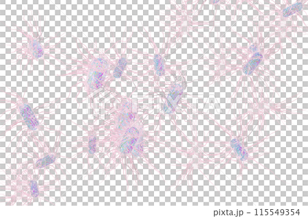 Illustration of bad bacteria such as Salmonella (computer graphic: transparent material) 115549354