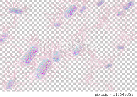 サルモネラ菌などの悪玉菌イラスト(コンピューターグラフィック:透過素材) サルモネラ菌などの悪玉菌イラスト(コンピューターグラフィック:透過素材) 115549355