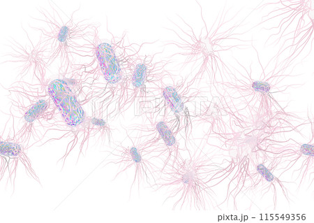 サルモネラ菌などの悪玉菌イラスト(コンピューターグラフィック:透過素材) サルモネラ菌などの悪玉菌イラスト(コンピューターグラフィック:透過素材) 115549356