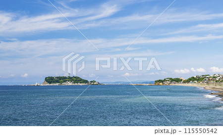 美しい海岸(七里ガ浜・稲村ケ崎・腰越)沿いの風景(富士山が見える初夏) 美しい海岸(七里ガ浜・稲村ケ崎・腰越)沿いの風景(富士山が見える初夏) 115550542
