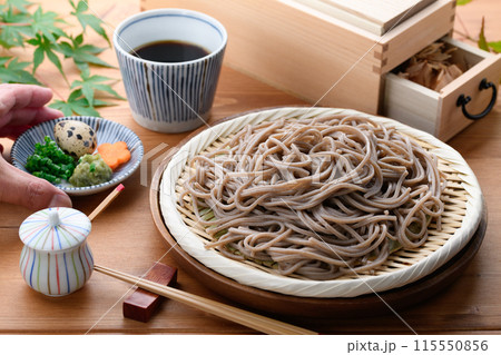 ざるそば 最高の鰹出汁のつゆでいただく ざるそば 最高の鰹出汁のつゆでいただく 115550856