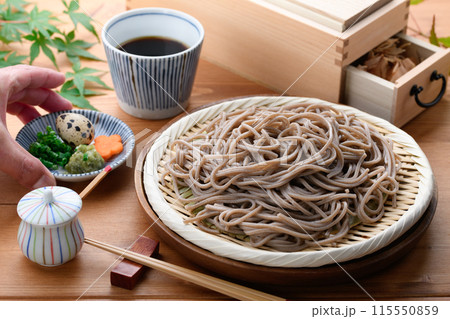 ざるそば 最高の鰹出汁のつゆでいただく ざるそば 最高の鰹出汁のつゆでいただく 115550859