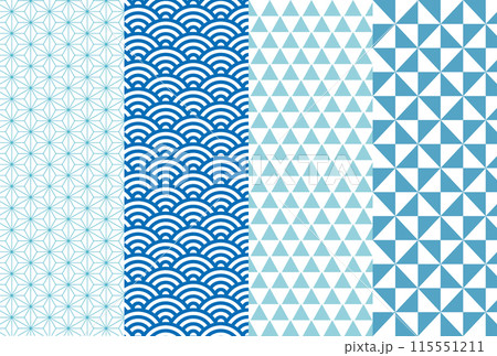 和柄　文様　和紙　背景	 115551211