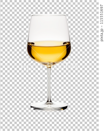 Iittala Essence Sweet Wine glass, clear lead-free glass, petite rounded bowl, golden dessert wine, syrupy consistency, extreme close-up, selective focus, bright white background 115551697