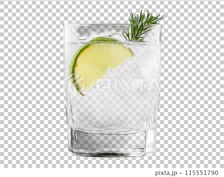 Gin Rickey Glamour a slender gin rickey glass...のイラスト素材 [115551790] - PIXTA