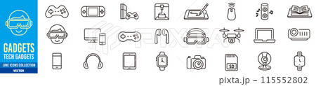 gadgets icon set 115552802