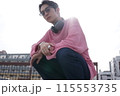 若い男性のファッションポートレート 115553735