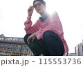 若い男性のファッションポートレート 115553736