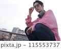 若い男性のファッションポートレート 115553737