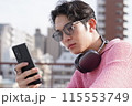 若い男性のファッションポートレート 115553749