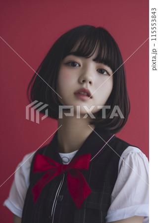 ボブヘアーが似合う日本人女性 115553843