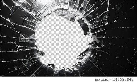 Black glass with holes, PNG 115553849