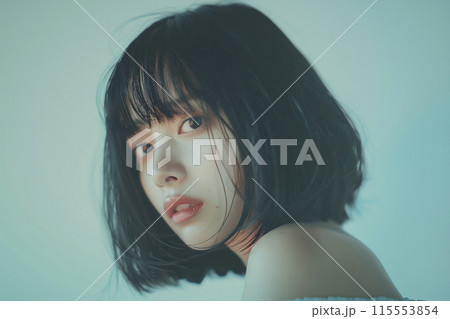 ボブヘアーが似合う日本人女性 115553854