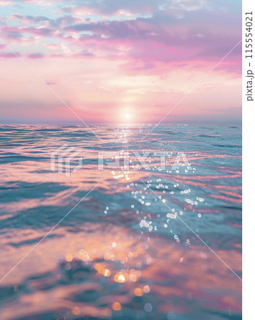 海に沈む夕日 AI画像 海に沈む夕日 AI画像 115554021
