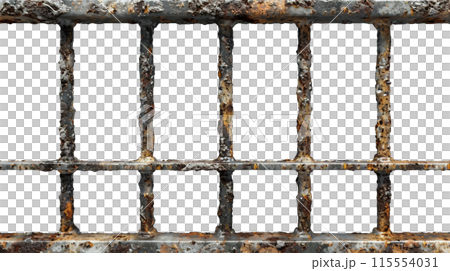 Rusty iron bars, PNG 115554031