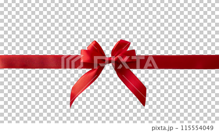 Red ribbon, PNG, transparent background 115554049