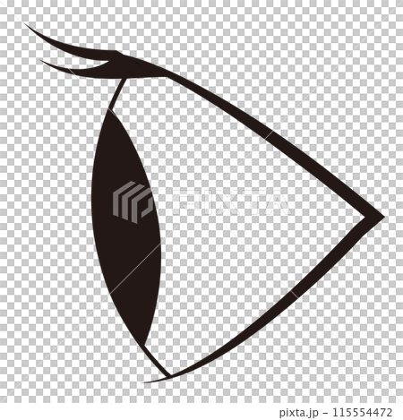 側身睜大眼睛的圖解 側身睜大眼睛的圖解 115554472