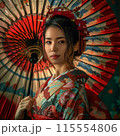 振袖を着た日本人女性　ai生成画像 115554806