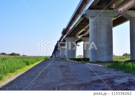 4車線化の工事が進む圏央利根川橋 4車線化の工事が進む圏央利根川橋 115556262