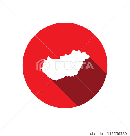 Hungary map icon 115556580