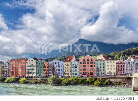 Embankment  of Inn river in Innsbruck, Austria 115557081