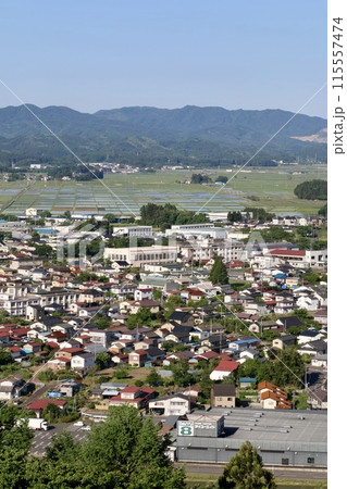 町並み俯瞰・城山公園からの眺望（福島県・浅川町） 115557474