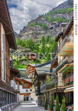 Street in Zermatt, Switzerland 115557563