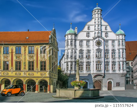 Town hall of Memmingen, Germany 115557624