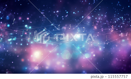 Musical note on blue background 115557757