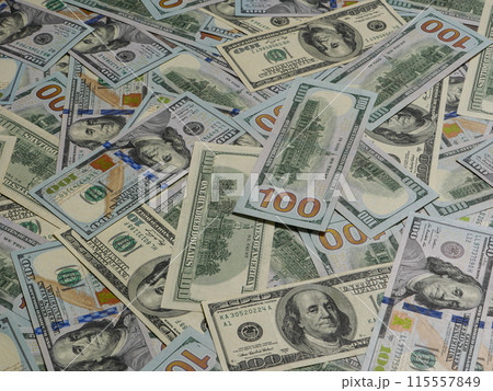 Abstract texture of 100 dollar new bills. Abstract texture of 100 dollar new bills. 115557849