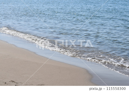 砂浜に打ち寄せる波 砂浜に打ち寄せる波 115558300