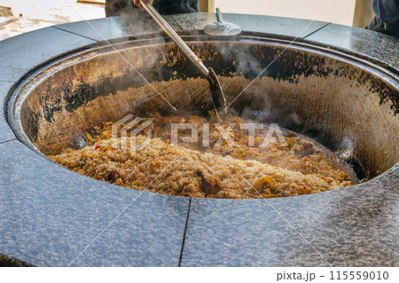 Huge cauldron for pilaf, Tashkent, Uzbekistan 115559010