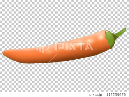 Orange chili pepper illustration (without main lines) 115559676