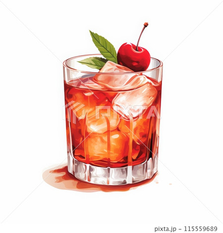 Bacardi Cocktail Day Isolated on White Background. Bacardi Cocktail Day Isolated on White Background. 115559689