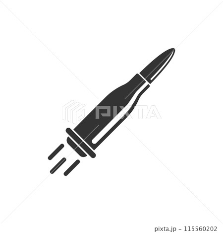 Cartridges icon in flat style. Bullet ammunition symbol vector illustration on isolated background. Ammo sign business concept. Cartridges icon in flat style. Bullet ammunition symbol vector illustration on isolated background. Ammo sign business concept. 115560202